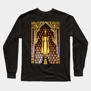 Buddha Figure at Wat Po Long Sleeve T-Shirt